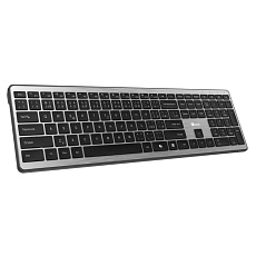 C-TECH Klávesnice Quallis KB-118 Dual mode, bezdrátová, BT5.0 + 2,4GHz, scissors tlačítka, USB nano receiver, CZ/SK