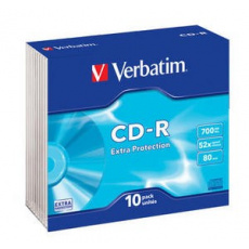 VERBATIM CD-R(10-Pack)Slim/ExtraProtection/DL/52x/700MB