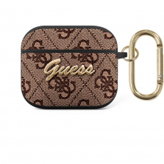 Guess 4G Script PC/PU pouzdro pro Airpods 3 hnědé Guess 4G Script PC/PU pouzdro pro Airpods 3 hnědé