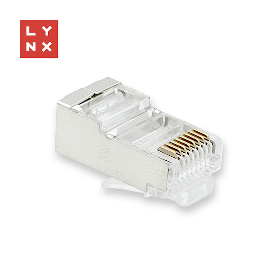 LYNX konektor STP Cat5e, 50µ, 100ks LYNX konektor STP Cat5e, 50µ, 100ks