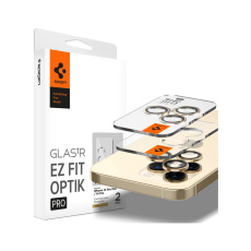 Spigen Glass EZ Fit Optik Pro 2 Pack tvrzené sklo na fotoaparát iPhone 14 Pro/iPhone 14 Pro Max zlat Spigen Glass EZ Fit Optik Pro 2 Pack tvrzené sklo na fotoaparát iPhone 14 Pro/iPhone 14 Pro Max zlat