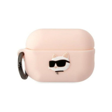 Karl Lagerfeld 3D Sil NFT Choupette pouzdro Apple Airpods Pro 2 růžové