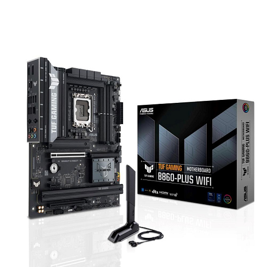ASUS MB Sc LGA1851 TUF GAMING B860-PLUS WIFI, Intel B860, 4xDDR5, 1xUSB4, 1xDP, 1xHDMI, WiFi, ATX ASUS MB Sc LGA1851 TUF GAMING B860-PLUS WIFI, Intel B860, 4xDDR5, 1xUSB4, 1xDP, 1xHDMI, WiFi, ATX