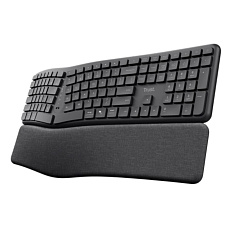 TRUST klávesnice Keyra, Ergonomická, Bezdrátová, US, černá TRUST klávesnice Keyra, Ergonomická, Bezdrátová, US, černá