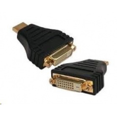 GEMBIRD Kabel redukce HDMI Male na DVI Female (zlacené kontakty, čený) GEMBIRD Kabel redukce HDMI Male na DVI Female (zlacené kontakty, čený)