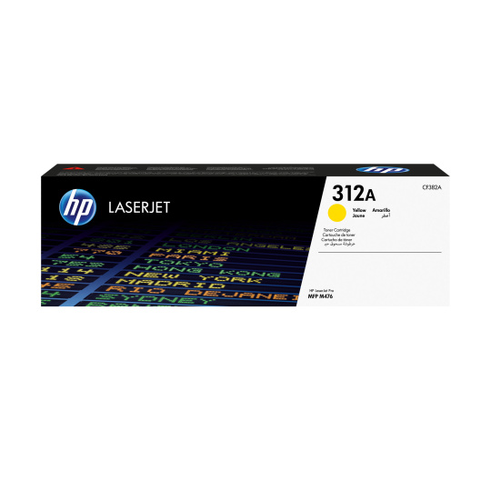 HP 312A Yellow LJ Toner Cart, CF382A (2,700 pages) HP 312A Yellow LJ Toner Cart, CF382A (2,700 pages)