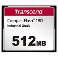 TRANSCEND CompactFlash Card CF180I, 512MB, SLC mode WD-15, Wide Temp.