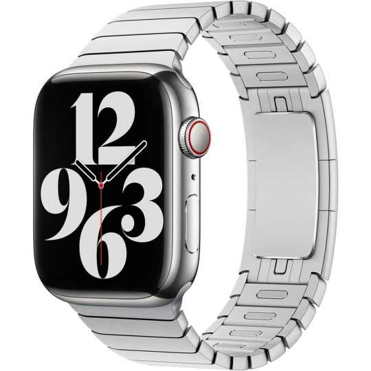 Apple Watch 49/45/44/42mm stříbrný článkový tah