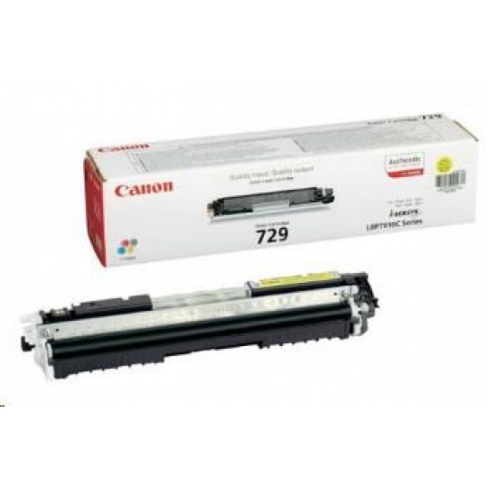 Canon TONER CRG-729Y žlutý pro i-Sensys LBP7010C , LBP7010C, LBP7018C (1 000 str.) Canon TONER CRG-729Y žlutý pro i-Sensys LBP7010C , LBP7010C, LBP7018C (1 000 str.)