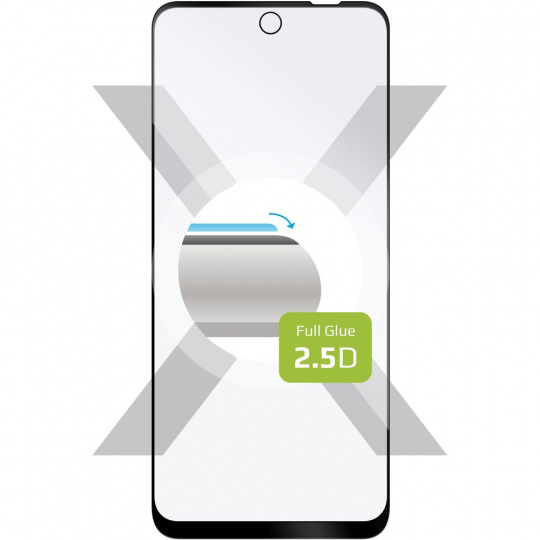 FIXED 2,5D Full-Cover tvrzené sklo Motorola Moto E32 černé