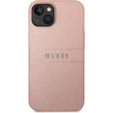 Guess PU Leather Saffiano kryt iPhone 14 růžový