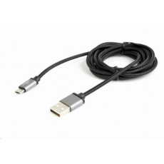 GEMBIRD Kabel CABLEXPERT USB A Male/Micro B Male 2.0, 1,8m, opletený, černý, blister