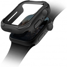 UNIQ Torres Antimikrobiální odolné pouzdro Apple Watch 4/5/6/SE (44mm) černé