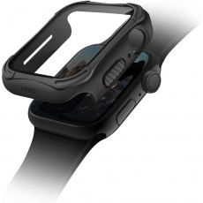 UNIQ Torres Antimikrobiální odolné pouzdro Apple Watch 4/5/6/SE (44mm) černé UNIQ Torres Antimikrobiální odolné pouzdro Apple Watch 4/5/6/SE (44mm) černé