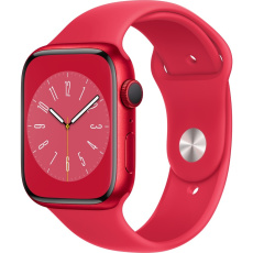 Apple Watch Series 8 45mm PRODUCT(RED) červený hliník s červeným sportovním řemínkem