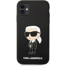 Karl Lagerfeld Liquid Silicone Ikonik NFT kryt pro iPhone 11 černý