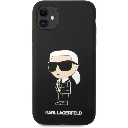 Karl Lagerfeld Liquid Silicone Ikonik NFT kryt pro iPhone 11 černý
