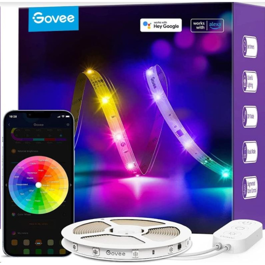 Govee RGBIC Basic Wi-Fi + Bluetooth LED Strip Lights (10 Meter)