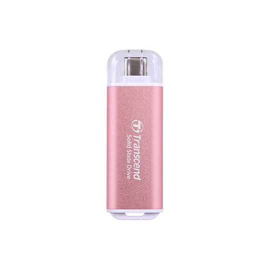 TRANSCEND Externí SSD ESD300P 1TB, External SSD, USB 10Gbps, Type C, růžová TRANSCEND Externí SSD ESD300P 1TB, External SSD, USB 10Gbps, Type C, růžová