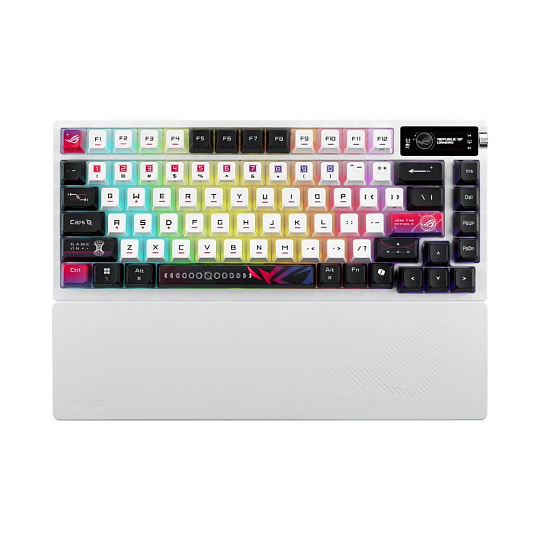 ASUS Klávesnice ROG Azoth X, Mechanická, Bezdrátová BT, RF 2.4GHz, US, bílá ASUS Klávesnice ROG Azoth X, Mechanická, Bezdrátová BT, RF 2.4GHz, US, bílá
