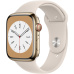 Apple Watch Series 8 Cellular 45mm zlatá ocel s hvězdně bílým sportovním řemínkem