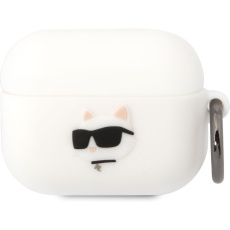 Karl Lagerfeld 3D Logo NFT Choupette Head pouzdro Airpods Pro bílé