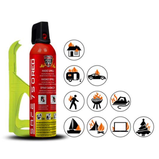 Safe SET Hasicí sprej  750 RED + držák  75F Safe SET Hasicí sprej  750 RED + držák  75F