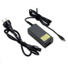 ACER 45W_USB Type C Adapter, Black - pro zařízení s USB C, EU POWER CORD (RETAIL PACK) ACER 45W_USB Type C Adapter, Black - pro zařízení s USB C, EU POWER CORD (RETAIL PACK)