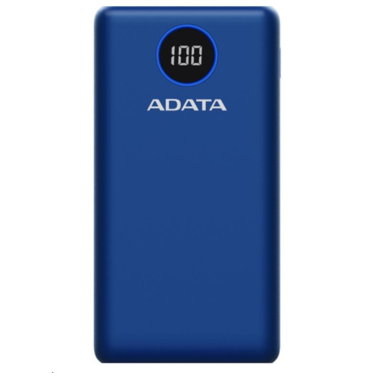 ADATA PowerBank P20000QCD - externí baterie pro mobil/tablet 20000mAh, 2,1A, modrá (74Wh)