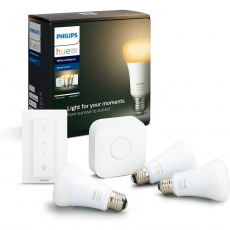 Philips Hue White Ambiance 3x Bluetooth žárovka LED E27/A60 9W 806 lm + bridge + switch Philips Hue White Ambiance 3x Bluetooth žárovka LED E27/A60 9W 806 lm + bridge + switch