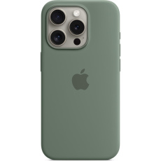 Apple silikonový kryt s MagSafe na iPhone 15 Pro cyprišově zelená