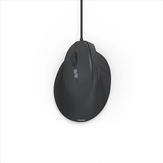 Hama vertikální ergonomická kabelová myš ECM-500L, pro leváky, černá