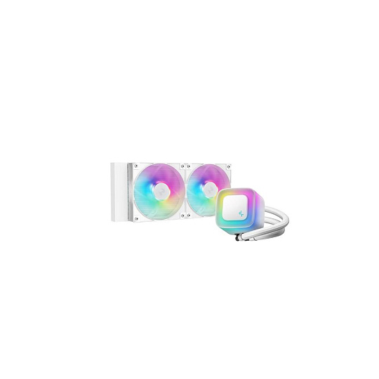 DEEPCOOL Vodní chladič LE240 WH V2, ARGB, 2x120mm, AM5, LGA1851, bílá