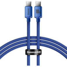 Baseus Crystal Shine Series kabel USB-C/USB-C (100W) 1,2m modrý