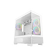 DEEPCOOL Case CG380 3F WH, mATX, ARGB, Průhledná bočnice, 3x120mm Fan, bílá