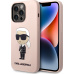 Karl Lagerfeld Liquid Silicone Ikonik NFT kryt iPhone 15 Pro Max růžový