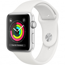 Apple Watch Series 3 38mm stříbrný hliník s bílým sportovním řemínkem (2017) Apple Watch Series 3 38mm stříbrný hliník s bílým sportovním řemínkem (2017)