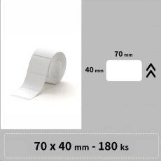 Niimbot štítky RP 70x40mm 180ks Bílé pro B3S Niimbot štítky RP 70x40mm 180ks Bílé pro B3S