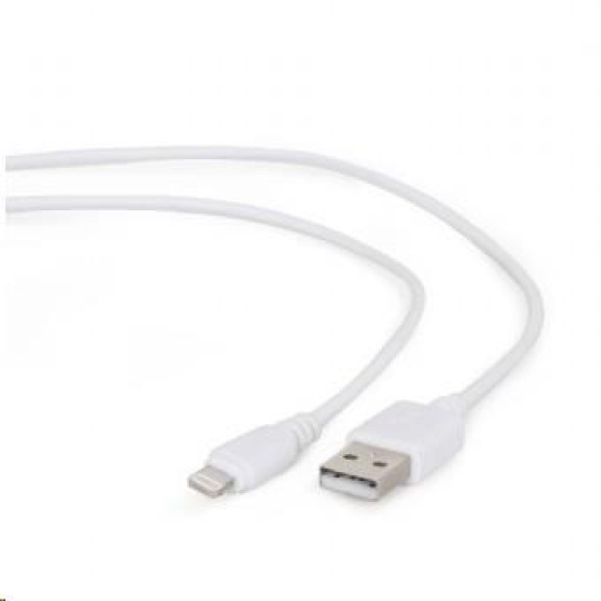 GEMBIRD Kabel CABLEXPERT USB 2.0 Lightning (IP5 a vyšší) nabíjecí a synchronizační kabel, 2m, bílý