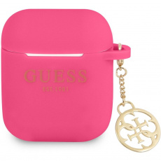 Guess 4G Charm Silikonové Pouzdro pro Airpods 1/2 fuchsiové Guess 4G Charm Silikonové Pouzdro pro Airpods 1/2 fuchsiové