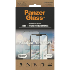 PanzerGlass™ Ultra-Wide Fit iPhone 14 Plus/13 Pro Max s Anti-reflexní vrstvou a instalačním rámečkem