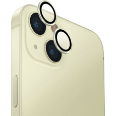 UNIQ OPTIX Aluminium Camera Lens Protector iPhone 15/15 Plus žlutá