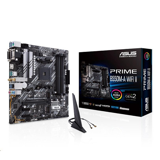 BAZAR - ASUS MB Sc AM4 PRIME B550M-A WIFI II, AMD B550, 4xDDR4, 1xHDMI, 1xDVI, 1xVGA, WI-FI, mATX, (Bez příslušenství) BAZAR - ASUS MB Sc AM4 PRIME B550M-A WIFI II, AMD B550, 4xDDR4, 1xHDMI, 1xDVI, 1xVGA, WI-FI, mATX, (Bez příslušenství)