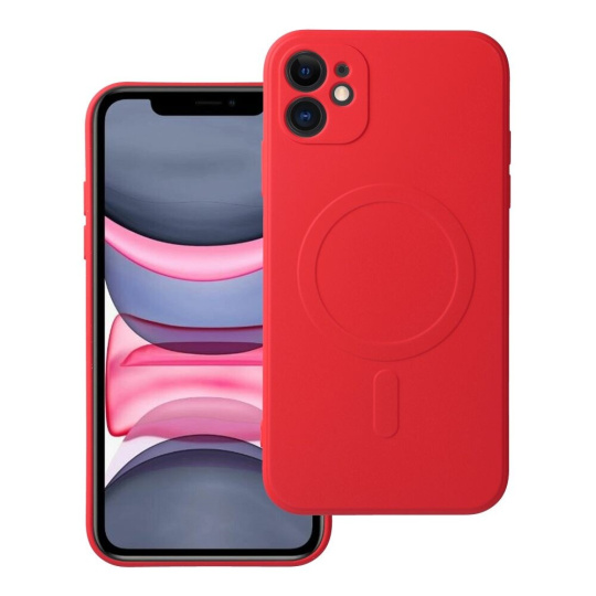 Smarty Mag silikonový kryt s MagSafe iPhone 11 červený