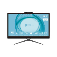 MSI PC AiO PRO AP222T 13M-446XEU, i3-13100, 21.5" FHD, 8GB, 512GB, UHD 730, No OS, Black MSI PC AiO PRO AP222T 13M-446XEU, i3-13100, 21.5" FHD, 8GB, 512GB, UHD 730, No OS, Black