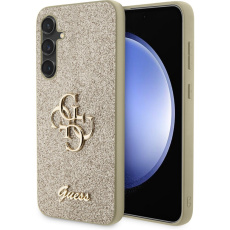 Guess PU Fixed Glitter 4G Metal Logo kryt Samsung Galaxy S23 FE zlatý
