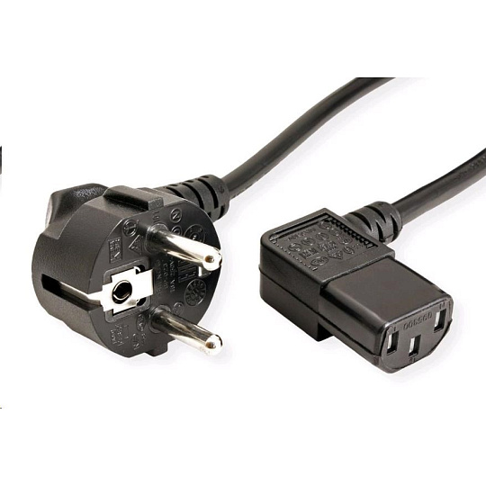 C-TECH kabel síťový 220/230V napájecí, lomený, VDE, 2m C-TECH kabel síťový 220/230V napájecí, lomený, VDE, 2m