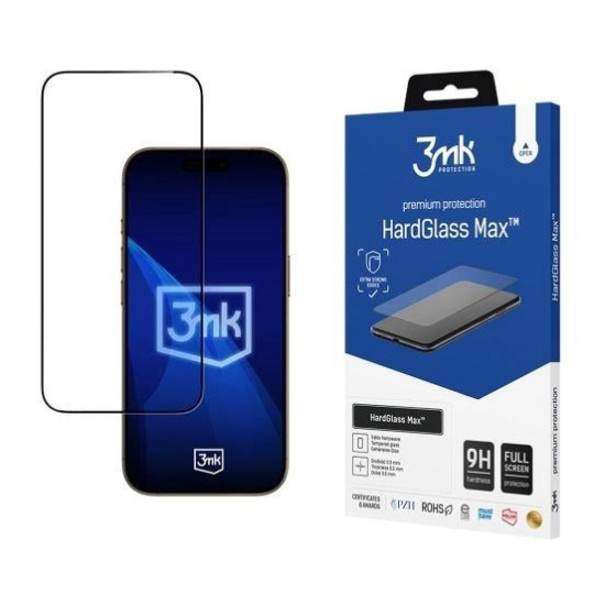 3mk HardGlass Max Black pro Apple iPhone 17 Pro Max 3mk HardGlass Max Black pro Apple iPhone 17 Pro Max