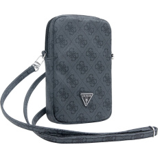 Guess PU 4G Triangle Logo Wallet Phone Bag Zipper černý