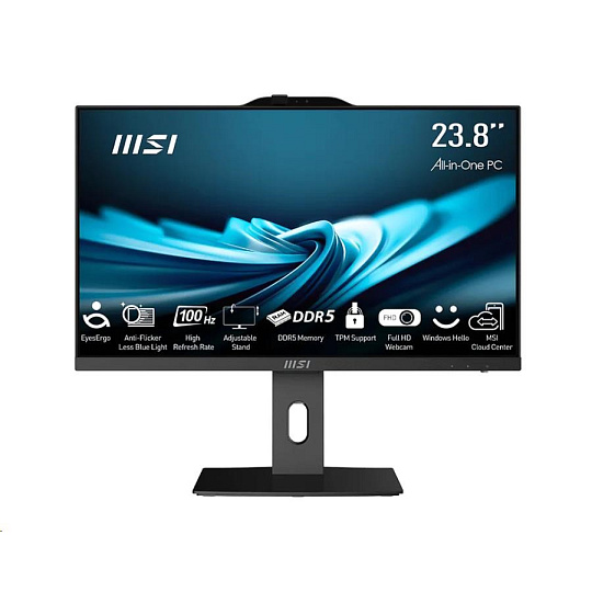 MSI AIO PRO AP242P (PRO AP242P 14M-1090XEU), i3-14100, 23.8" FHD, Anti-Glare, 16GB, 512GB SSD, No OS, Black MSI AIO PRO AP242P (PRO AP242P 14M-1090XEU), i3-14100, 23.8" FHD, Anti-Glare, 16GB, 512GB SSD, No OS, Black